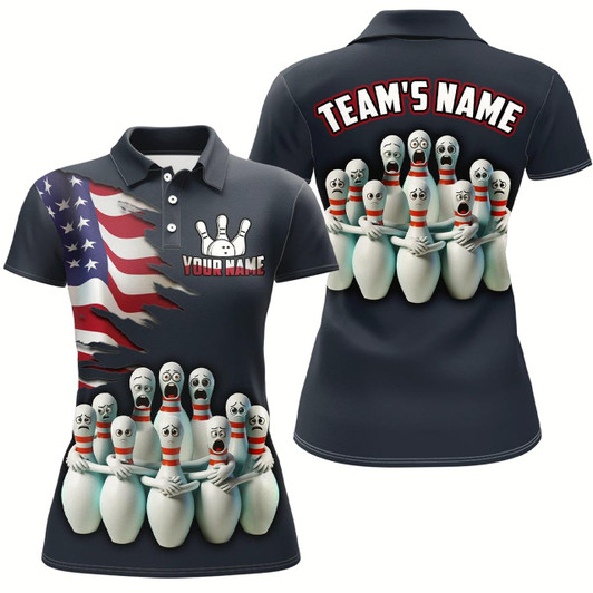 Goofygear Personalized American Bowling Shirt Bowling Jersey For Women Polo Bowling Team League