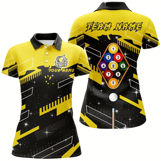 Goofygear Personalized 9 Ball Pool Jerseys Billiard Polo Shirts For Women Custom 9 Ball Team Shirts