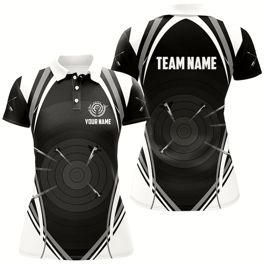 Goofygear Personalized Archery Target And Arrows 3D Women Polo Shirts Custom Team Name Archery Jerseys