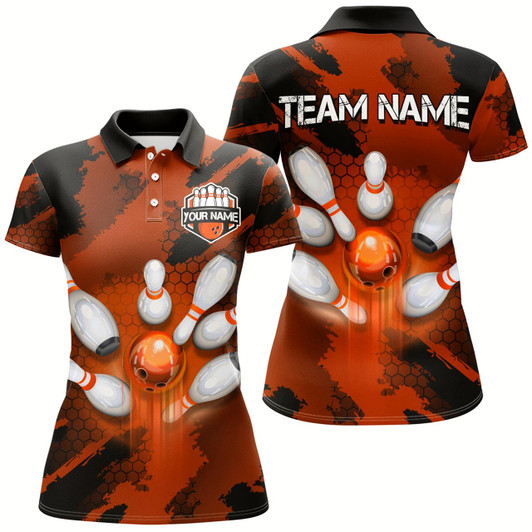 Goofygear Camo 3D Bowling Shirts Women Custom Bowling Team Jersey Polo Multicolor Style 2
