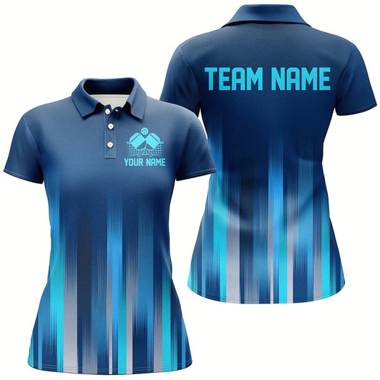 Goofygear Custom Blue Pickleball Shirts For Women, Pickleball Team Shirt With Name Pickleball Jerseys