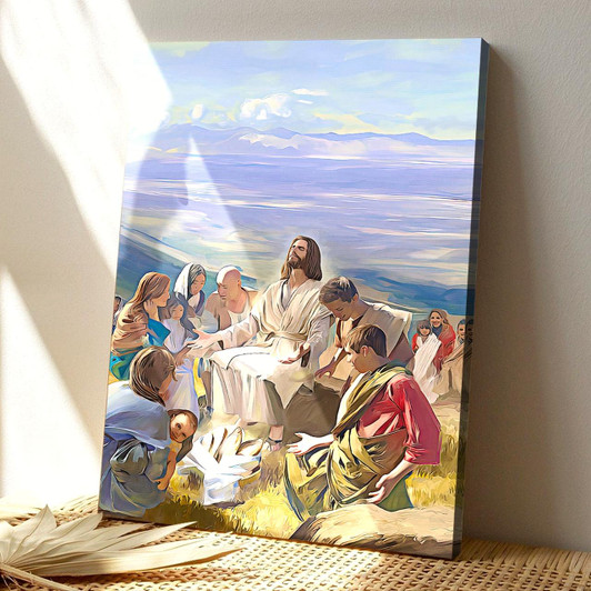 Ordinary People Surrounded By Jesus Canvas Art Jesus Wall Posters And Faith Based Christian Gifts Featuring Christ's