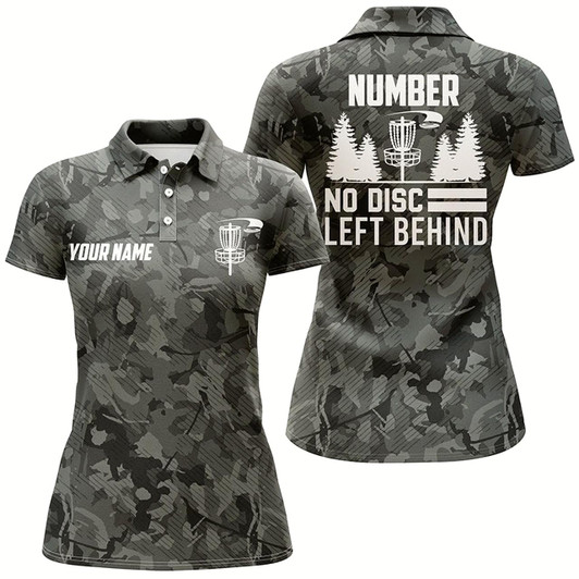 Goofygear Retro Grey Camo Disc Golf Polo Shirts Custom Camouflage Disc Golf Shirts For Women Golf Gifts