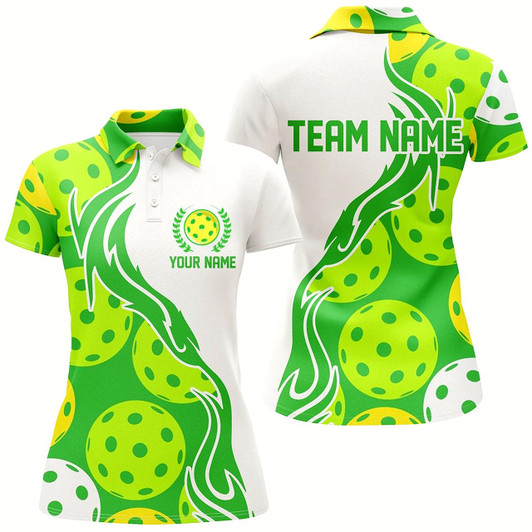 Goofygear Custom Women'S Pickleball Polo Shirts With Team Name, Outdoor Pickleball Outfits For Players Style 2