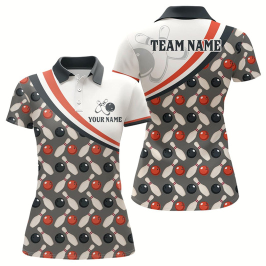 Goofygear Personalized Bowling Shirt For Womens Custom Bowling Pattern Style Team Jersey Shirt