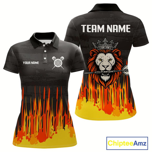 Goofygear Multi-Color Crown Lion Dart Arrow Custom Dart Shirt For Women, Dart Team Jerseys