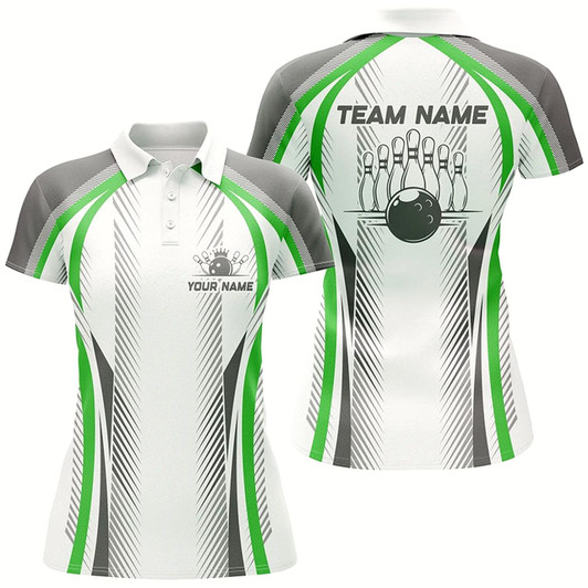Goofygear Personalized Blue Bowling Shirts Bowling Team Jersey Bowling League Outfits For Women Style 1