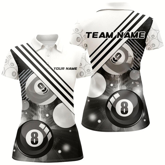 Goofygear Personalized 8 Ball 9 Ball Pattern Billiards Shirts For Women Billiard Jerseys Billiards Team Shirts