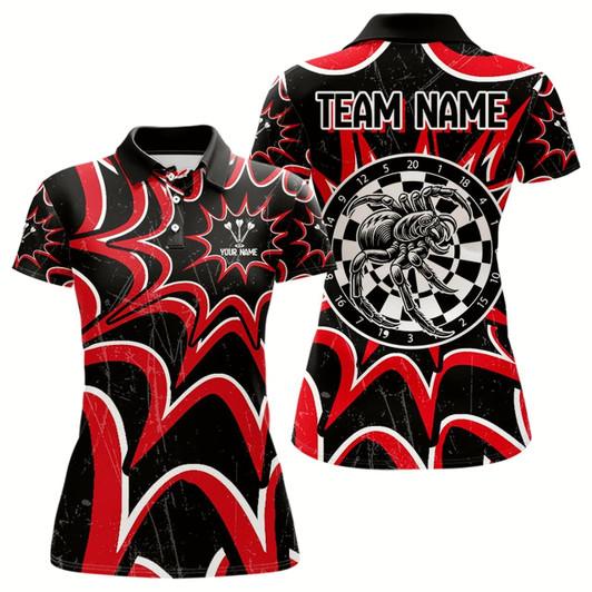 Goofygear White And Black Dartboards Custom Spider Dart Shirts For Women, Dart Jerseys