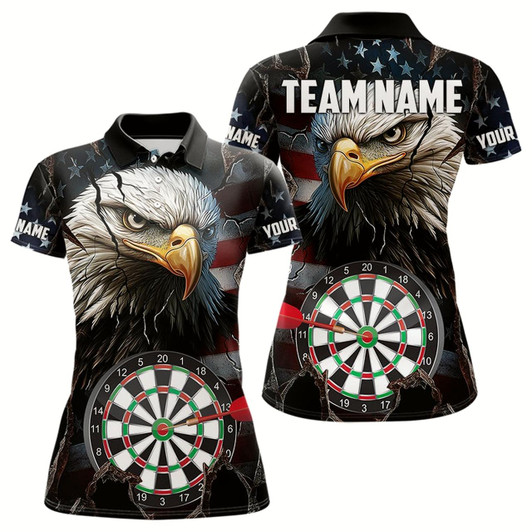 Goofygear Eagle American Flag Women Darts Team Shirts Custom Patriotic Darts Jersey