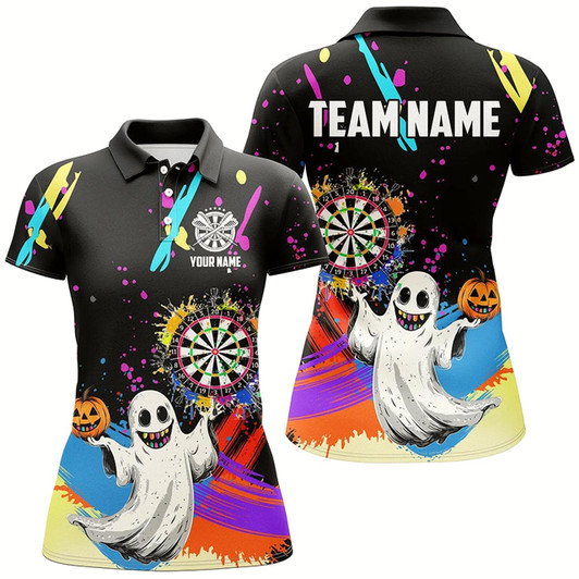 Goofygear Colorful Dartboard Funny Ghost Custom Halloween Darts Shirts For Women Best Halloween Darts Gifts
