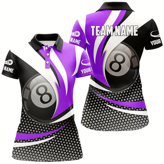 Goofygear Personalized 8 Ball Billiard Purple Version 3D Shirts For Women Best Custom Gifts For Pooler