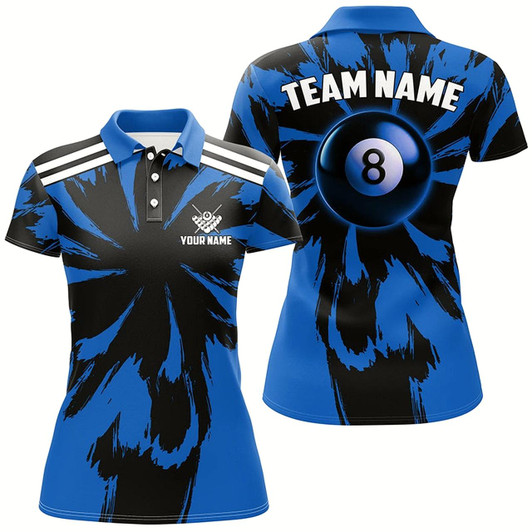 Goofygear Personalized Funny Storm Blue 8 Ball Pool Women Billiard Shirts Custom Unique Team Billiard Jerseys