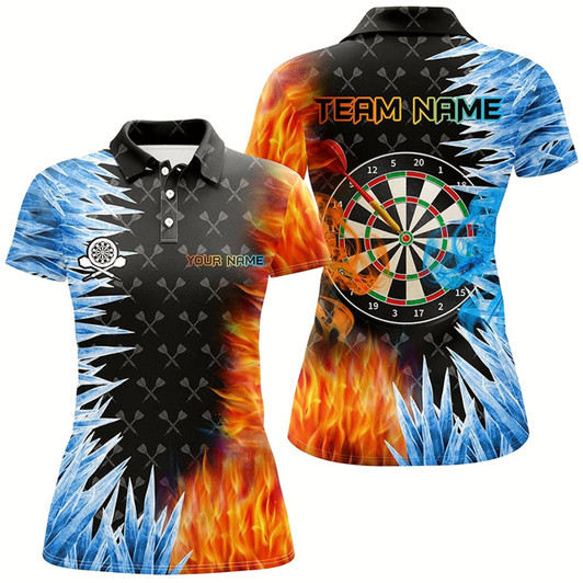 Goofygear Personalized Dartboard Ice And Fire 3D Printed Women Darts Shirts Custom Darts Jerseys For Team