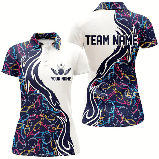 Goofygear Custom Bowling Shirts For Women, Personalized Bowling Team Jerseys Style 3