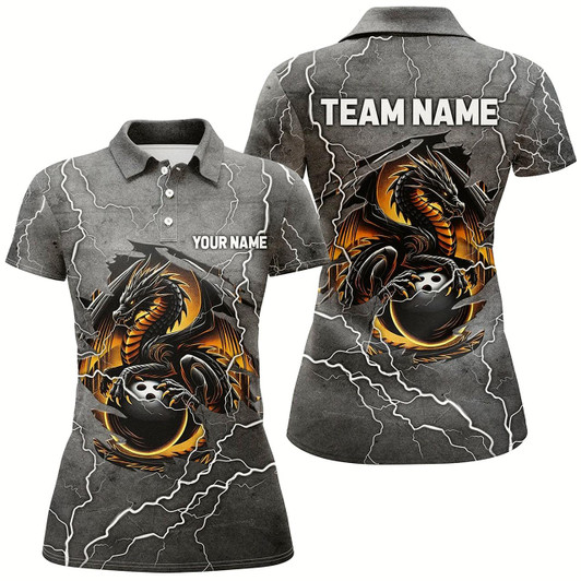 Goofygear Lightning Thunder Custom Dragon Bowling Team Shirts Women Bowling League Jerseys Bowler Outfit