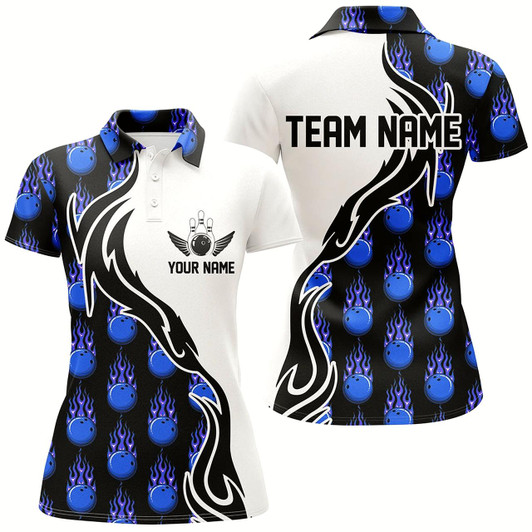 Goofygear Custom Bowling Shirts For Women, Personalized Bowling Team Jerseys Bowling Pattern Style 6