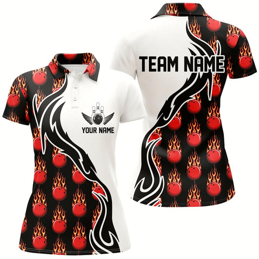 Goofygear Custom Bowling Shirts For Women, Personalized Bowling Team Jerseys Bowling Pattern Style 7