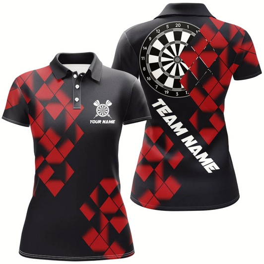 Goofygear Personalized Black And Red Darts Board 3D Printed Women Dart Shirts Custom Cool Dart Jerseys For Team