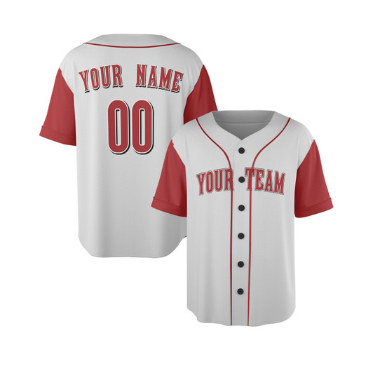 Personalized Men's Cincinnati Reds Baseball Jersey White Red Style - Custom Team, Name & Number
