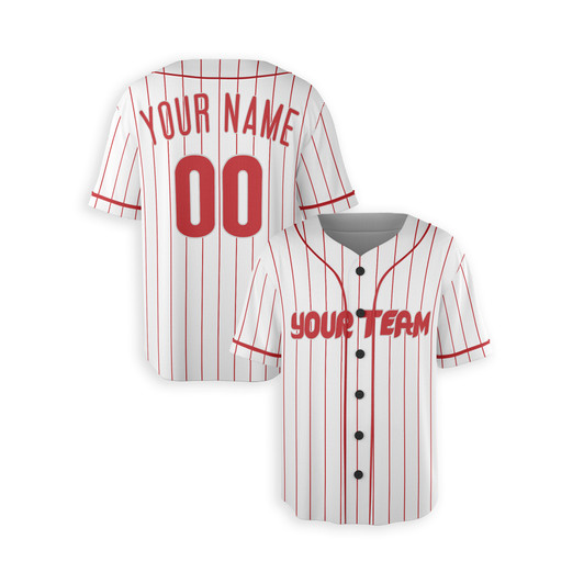 Personalized Men's Philadelphia Phillies Baseball Jersey White Home Style - Custom Team, Name & Number