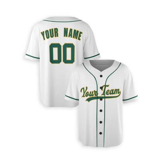 Personalized Men's Oakland Athletics Baseball Jersey White Home Style - Custom Team, Name & Number