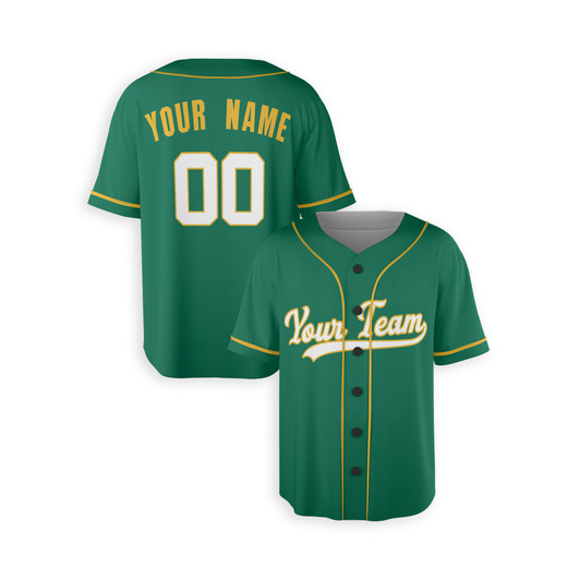 Personalized Men's Oakland Athletics Baseball Jersey Green Alternate Style - Custom Team, Name & Number