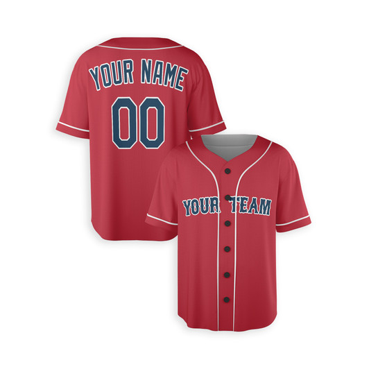 Personalized Men's Boston Red Sox Baseball Jersey Red Alternate Style - Custom Team, Name & Number