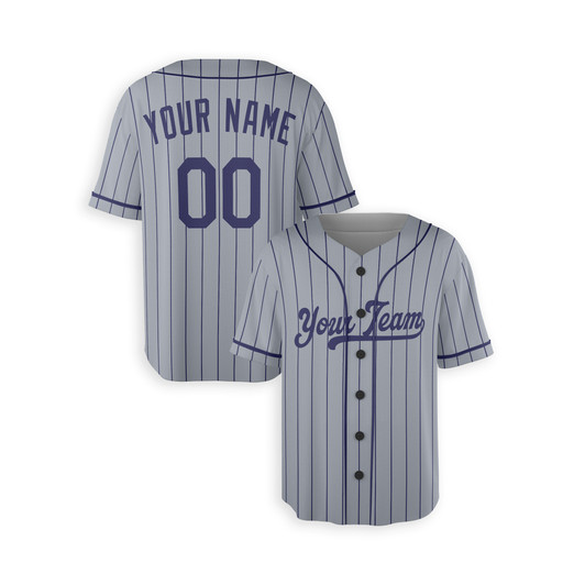 Personalized Men's Los Angeles Dodgers Baseball Jersey Gray Pinstripe Style - Custom Team, Name & Number