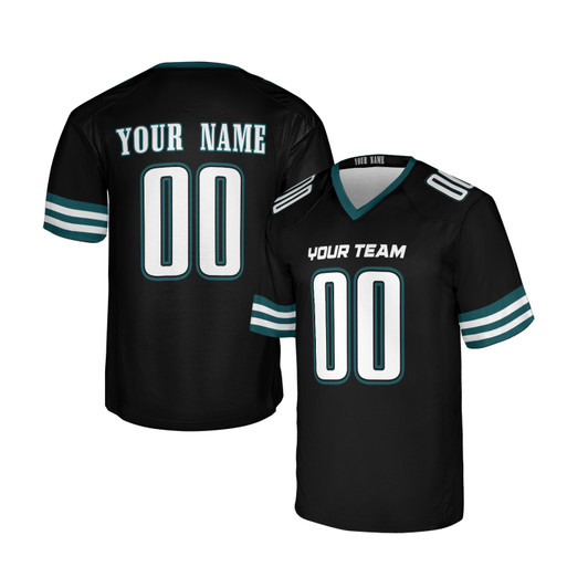 Personalized Men's Philadelphia Eagles Football Jersey Black Throwback Style - Custom Team, Name & Number