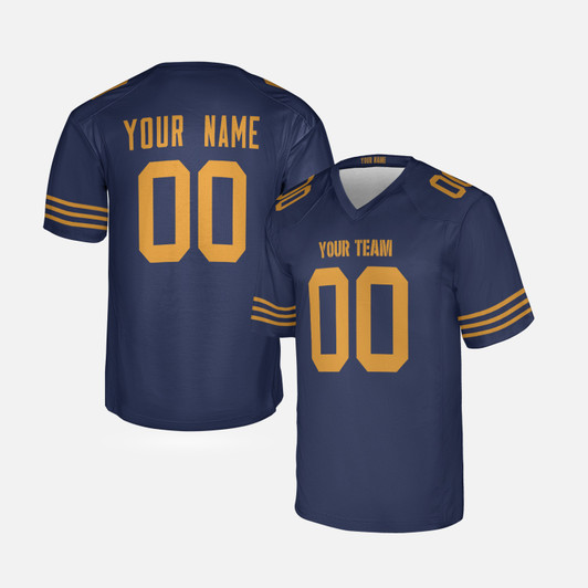 Personalized Men's Green Bay Packers Football Jersey Navy Game Style - Custom Team, Name & Number