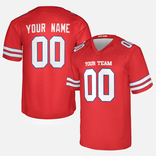 Personalized Men's Buffalo Bills Football Jersey Red Alternate Style - Custom Team, Name & Number