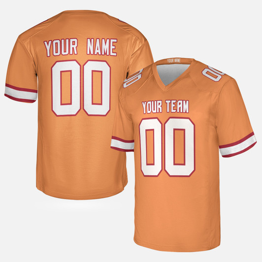 Personalized Men's Tampa Bay Buccaneers Football Jersey Orange Retro Style - Custom Team, Name & Number