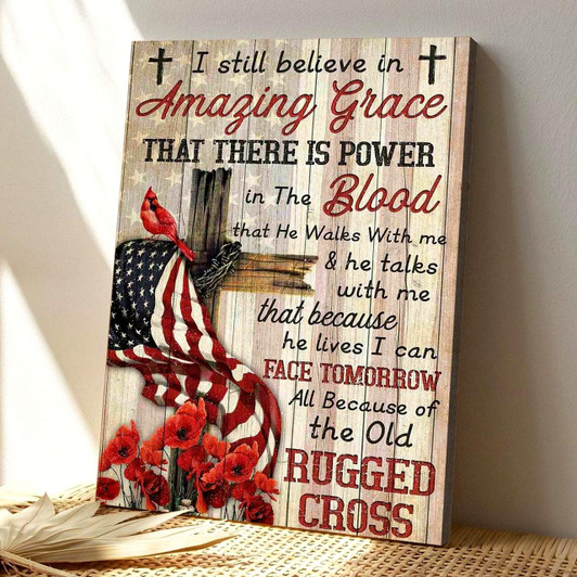 Christian Canvas Wall Art Jesus I Believe In The Power Of Amazing Grace That Transforms Hearts And Lives Canvas Bible
