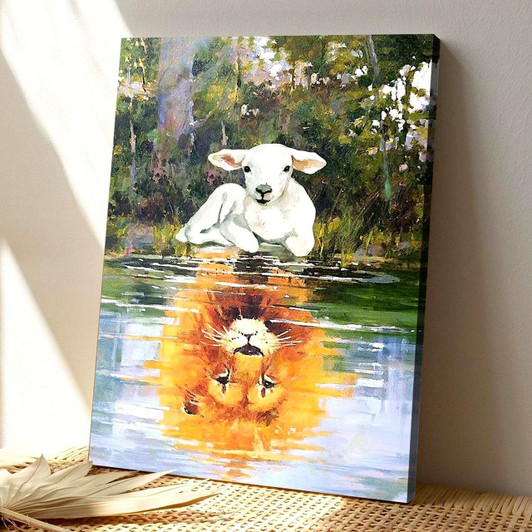 Christian Canvas Wall Art Jesus The Lamb That Was Sacrificed Now Roars As The Lion Of Judah Conqueror Of All Canvas
