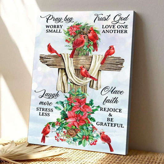 Christian Canvas Art Laugh More And Stress Less Embracing Peace And Joy As You Trust In God’s Eternal Guidance Canvas