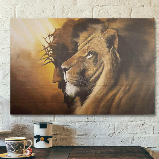 Jesus God Landscape Canvas Prints God Wall Art The Lion Of Judah Spiritual Canvas Poster For Living Room