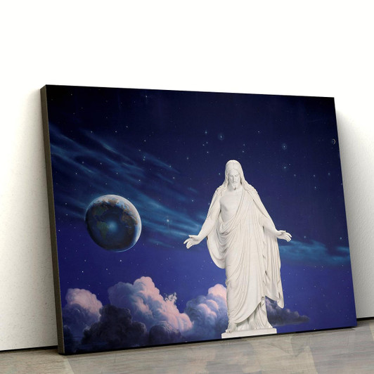 Christus Statue Canvas Wall Art Christian Canvas Pictures Religious Canvas Wall Art