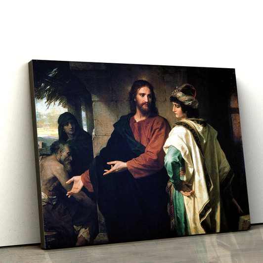 Christ And The Rich Young Ruler Canvas Pictures Jesus Canvas Pictures Christian Wall Art