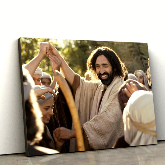 Jesus Lauging 1 Canvas Pictures Jesus Christ Canvas Art Christian Wall Canvas