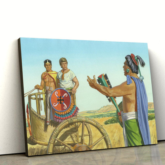 Ammon And Lamoni Meet Lamoni’s Father Canvas Pictures Christian Paintings For Home Religious Canvas Wall Decor
