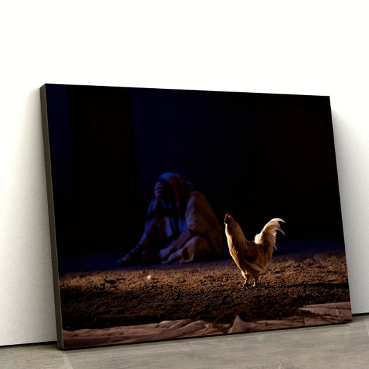 Peter & Rooser After Denying Christ Canvas Wall Art Easter Wall Art Christian Canvas Wall Art