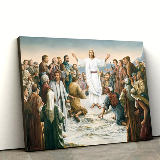 Jesus Appearing To The Five Hundred Canvas Wall Art Easter Wall Art Christian Canvas Wall Art