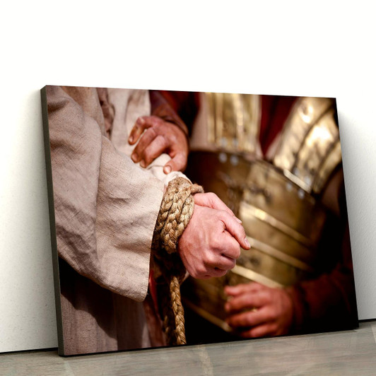 Christ's Hands Bound Together Canvas Wall Art Easter Wall Art Christian Canvas Wall Art