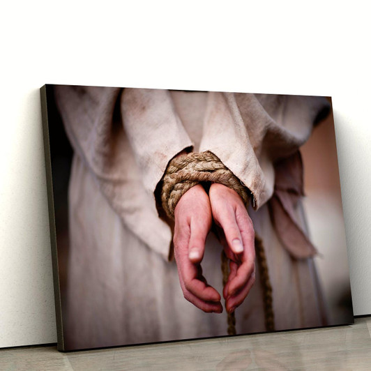Christ's Hands Bound Canvas Wall Art Easter Wall Art Christian Canvas Wall Art