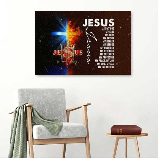 Jesus My Lord My God My King My Everything Canvas Wall Art Religious Wall Decor