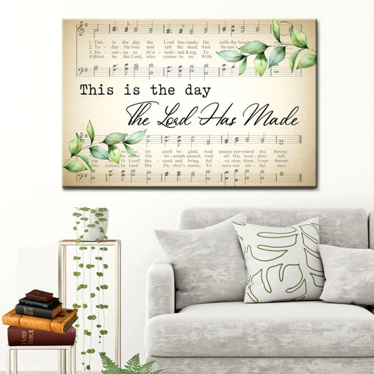 Christian Wall Art This Is The Day The Lord Has Made Sheet Music Wall Art Canvas Religious Wall Decor