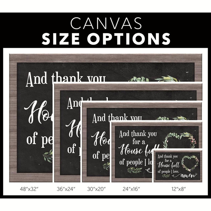 Thank You For A House Full Of People I Love Canvas Wall Art Christian Canvas Faith Canvas