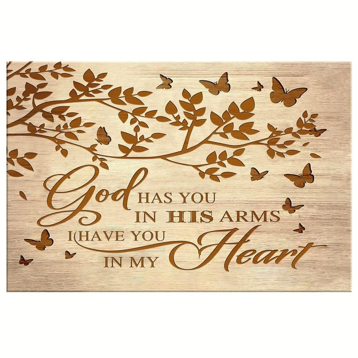 God Has You In His Arms I Have You In My Heart Canvas Wall Art Christian Canvas Faith Canvas