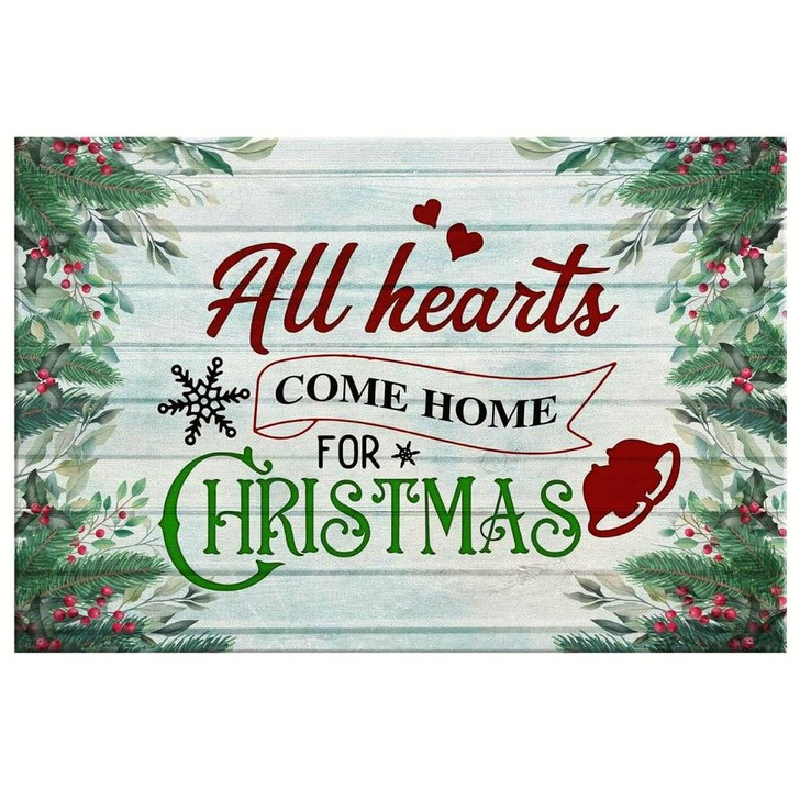 All Hearts Come Home For Christmas Canvas Wall Art Christian Canvas Faith Canvas